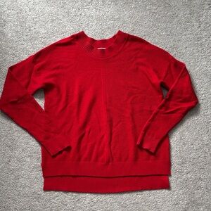Cyrus Red Knit Crew Neck Sweater